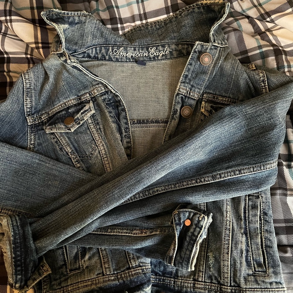 American Eagle Outfitters Denim Jacket - Faded Blue